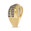 Thumbnail Image 2 of Le Vian Diamond Multi-Row Crossover Ring 1 ct tw 14K Honey Gold