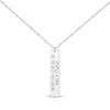 Thumbnail Image 1 of Vertical Rectangle Tag Necklace 10K White Gold 18”