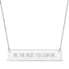 Thumbnail Image 1 of Horizontal Rectangle Bar Necklace 14K White Gold 18”