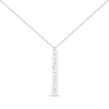 Thumbnail Image 1 of Thin Vertical Rectangle Tag Necklace 14K White Gold 18”