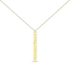 Thumbnail Image 1 of Thin Vertical Rectangle Tag Necklace 14K Yellow Gold 18”