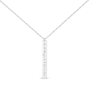 Thumbnail Image 1 of Thin Vertical Rectangle Tag Necklace Sterling Silver 18”