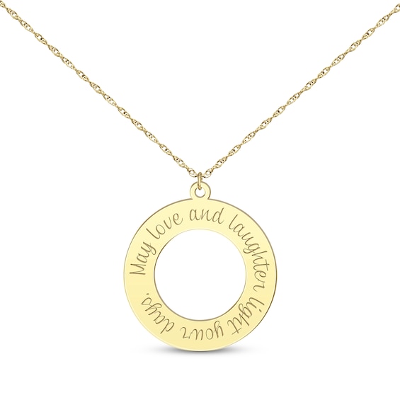 Loop Necklace 10K Yellow Gold 18”