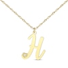 Thumbnail Image 0 of Diamond Accent Initial Necklace 10K Yellow Gold 18”