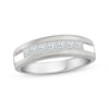 Thumbnail Image 1 of Men's Lab-Grown Diamonds Wedding Band 1 ct tw Square-cut 14K White Gold