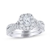 THE LEO Legacy Lab-Created Diamond Emerald-Cut Bridal Set 1 ct tw 14K White Gold