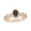 Thumbnail Image 1 of Neil Lane Oval-Cut Black & White Diamond Engagement Ring 1-1/4 ct tw 14K Yellow Gold