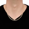 Thumbnail Image 3 of Curb Chain Necklace 2.3mm Hollow 10K Yellow Gold 22&quot;