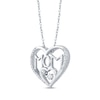 Thumbnail Image 3 of Unstoppable Love Diamond &quot;Mom&quot; Heart Necklace 1/8 ct tw 10K White Gold