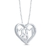 Thumbnail Image 4 of Unstoppable Love Diamond &quot;Mom&quot; Heart Necklace 1/8 ct tw 10K White Gold