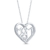 Thumbnail Image 5 of Unstoppable Love Diamond &quot;Mom&quot; Heart Necklace 1/8 ct tw 10K White Gold