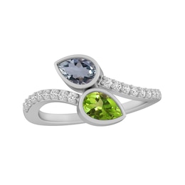 Couple's Color Stone Ring