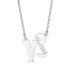 Thumbnail Image 1 of Engravable &quot;Capricorn&quot; Zodiac Sign Necklace 10K White Gold 18&quot;