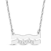 Thumbnail Image 1 of Engravable &quot;Aquarius&quot; Zodiac Sign Necklace 14K White Gold 18&quot;