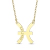 Thumbnail Image 1 of Engravable &quot;Pisces&quot; Zodiac Sign Necklace 10K Yellow Gold 18&quot;