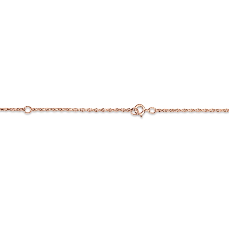 Main Image 2 of Engravable &quot;Pisces&quot; Zodiac Sign Necklace 14K Rose Gold 18&quot;