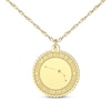 Thumbnail Image 1 of &quot;Aries&quot; Scalloped Name & Date Constellation Necklace 14K Yellow Gold 18&quot;