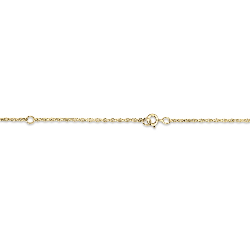 Main Image 2 of &quot;Aries&quot; Scalloped Name & Date Constellation Necklace 14K Yellow Gold 18&quot;