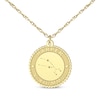 Thumbnail Image 1 of &quot;Taurus&quot; Scalloped Name & Date Constellation Necklace 10K Yellow Gold 18&quot;