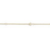 Thumbnail Image 2 of &quot;Taurus&quot; Scalloped Name & Date Constellation Necklace 10K Yellow Gold 18&quot;