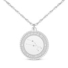 Thumbnail Image 1 of &quot;Taurus&quot; Scalloped Name & Date Constellation Necklace 14K White Gold 18&quot;