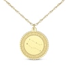 Thumbnail Image 1 of &quot;Gemini&quot; Scalloped Name & Date Constellation Necklace 14K Yellow Gold 18&quot;