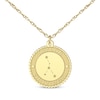 Thumbnail Image 1 of &quot;Cancer&quot; Scalloped Name & Date Constellation Necklace 10K Yellow Gold 18&quot;