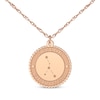 Thumbnail Image 1 of &quot;Cancer&quot; Scalloped Name & Date Constellation Necklace 14K Rose Gold 18&quot;