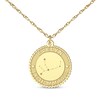 Thumbnail Image 1 of &quot;Virgo&quot; Scalloped Name & Date Constellation Necklace 10K Yellow Gold 18&quot;