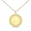 Thumbnail Image 0 of "Virgo" Scalloped Name & Date Constellation Necklace 14K Yellow Gold 18"