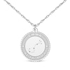 Thumbnail Image 0 of "Scorpio" Scalloped Name & Date Constellation Necklace 14K White Gold 18"