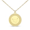 Thumbnail Image 0 of "Capricorn" Scalloped Name & Date Constellation Necklace 10K Yellow Gold 18"
