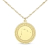 Thumbnail Image 0 of "Aquarius" Scalloped Name & Date Constellation Necklace 10K Yellow Gold 18"