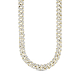 Men's Diamond Cuban Curb Chain Necklace 4 ct tw 10K Yellow Gold 20&quot;