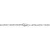 Thumbnail Image 2 of Couple's Diamond Accent Decorative Lock Paperclip Chain Necklace Sterling Silver 18&quot;