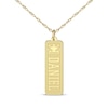 Thumbnail Image 1 of Men's Diamond Accent Vertical Name Tag Necklace 10K Yellow Gold 22&quot;