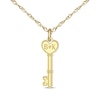 Thumbnail Image 1 of Couple's Engravable Heart Key Necklace 10K Yellow Gold 18&quot;