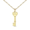 Thumbnail Image 1 of Couple's Engravable Heart Key Necklace 14K Yellow Gold 18&quot;