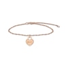 Thumbnail Image 1 of Couple's Engravable Diamond Accent Heart Lock Bracelet 14K Rose Gold 7.25&quot;