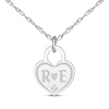 Thumbnail Image 1 of Couple's Engravable Diamond Accent Heart Lock Necklace Sterling Silver 18&quot;