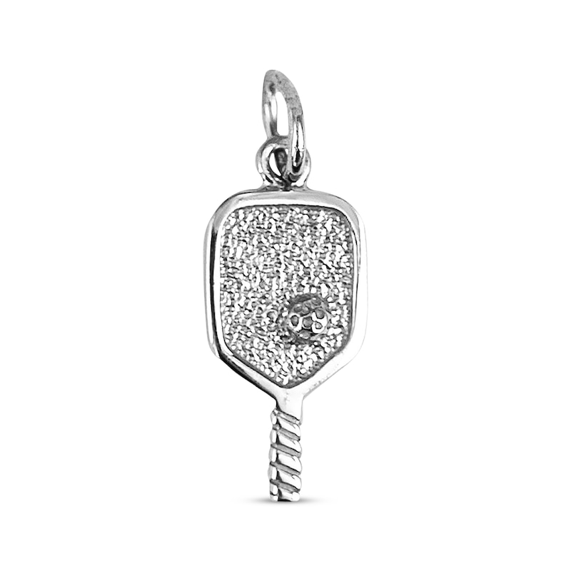 Pickleball Paddle & Ball Charm Sterling Silver