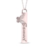 Thumbnail Image 1 of Your Own Fingerprint Bar & Butterfly Necklace 10K Rose Gold 18&quot;