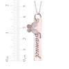 Thumbnail Image 4 of Your Own Fingerprint Bar & Butterfly Necklace 10K Rose Gold 18&quot;