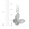 Thumbnail Image 3 of Your Own Fingerprint Butterfly Necklace 10K White Gold 18"