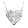 Thumbnail Image 1 of Your Own Fingerprint Heart Necklace Sterling Silver 18&quot;