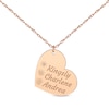 Thumbnail Image 1 of Family Birth Flower & Name Tilted Heart Necklace 14K Rose Gold 18&quot;