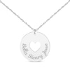 Thumbnail Image 1 of Heart Cutout Disc Family Name Necklace Sterling Silver 18&quot;