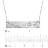 Thumbnail Image 4 of Your Own Handwriting Embossed Bar Necklace 10K White Gold 18&quot;