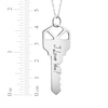 Thumbnail Image 4 of Your Own Handwriting Cutout Key Necklace Sterling Silver 18&quot;