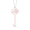 Thumbnail Image 2 of Engravable Heart-Shaped Key Photo Necklace 10K Rose Gold 18&quot;